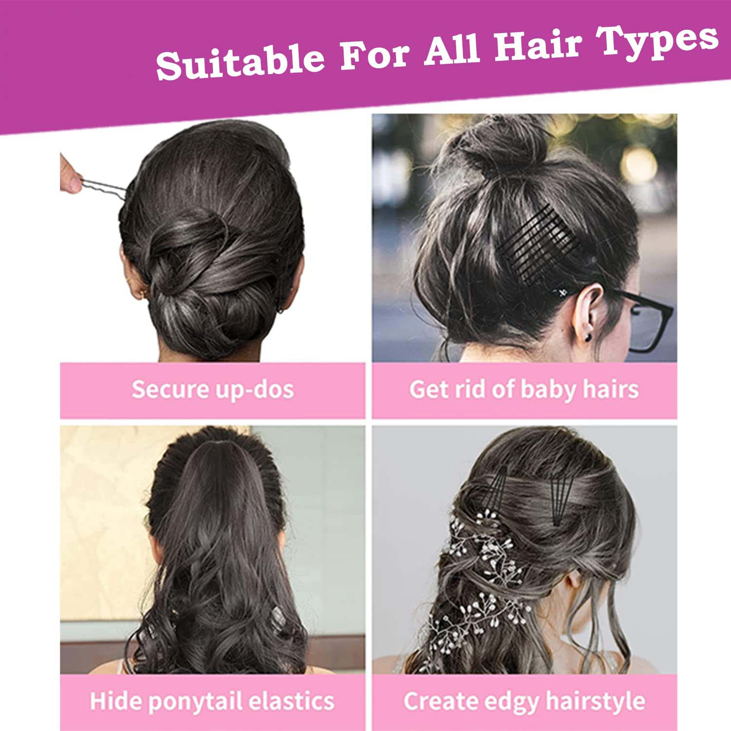 Big Black Hair Bobby Pins (24 Pc)