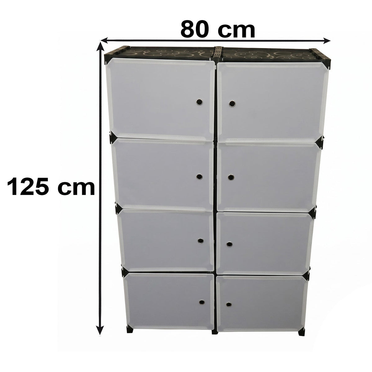 Multi Compartment Storage Cabinet With Doors For Kids Room And Home Use (1 Set)
