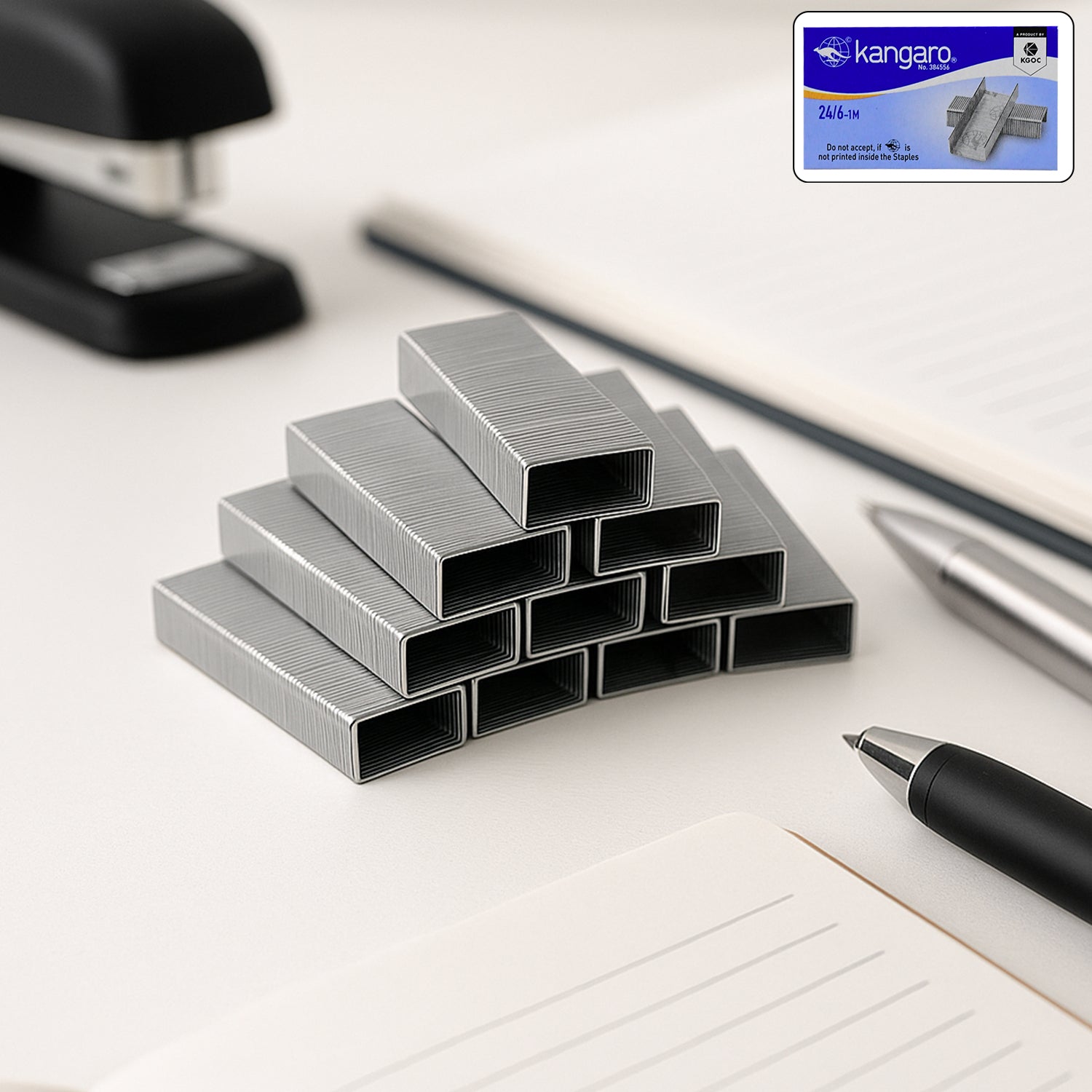 Kangaro 246-1m High-quality Staples  Durable Steel Pins