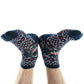 7372 Mix Design Socks For Men. Premium Ankle Length Sports Socks With Thick Cotton Cushion