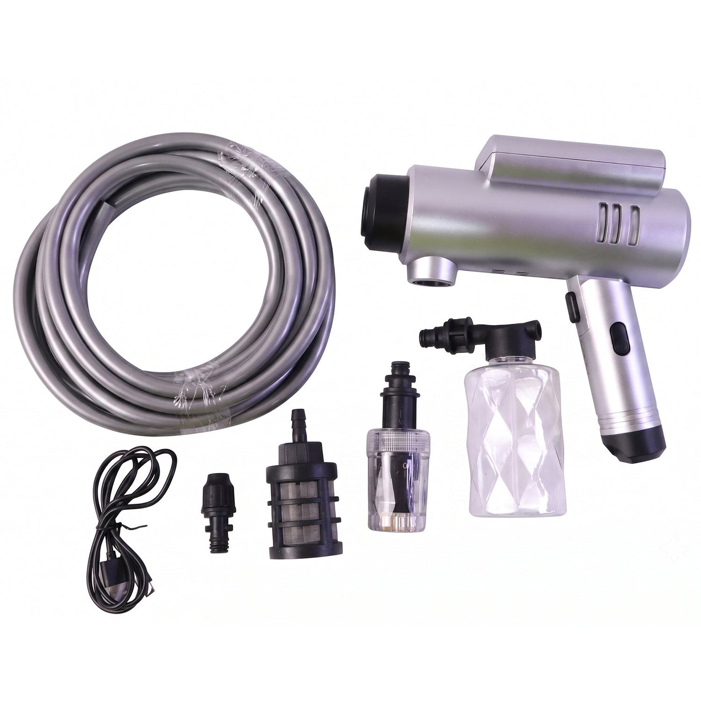 High Pressure Cordless Car Washer Gun Kit  Portable With Hose  Foam