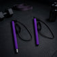 Fitness Exercise Tube Rod Gym Equipment Pilates Bar with Resistance Bands (2 Pc)