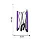 Fitness Exercise Tube Rod Gym Equipment Pilates Bar with Resistance Bands (2 Pc)