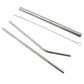 0600 Reusable Stainless Steel Straws With Travel Case Cleaning Brush Eco Friendly Extra Long Metal Straws Drinking Set Of 4 (2 Straight Straws 1 Bent Straws 1 Brush)