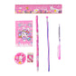 7-in-1 Cute Pink Stationery Set With Ruler Pencil Eraser Pen Notebook Sharpener