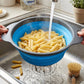 Foldable Silicone Strainer  Space-saving Kitchen Drainer With Handles
