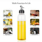 2138  1ltr Oil Dispenserwith Lid - Clear Drip Free Spout Controlled Use