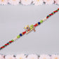 Kalash Rakhi With Flute And Peacock Feather