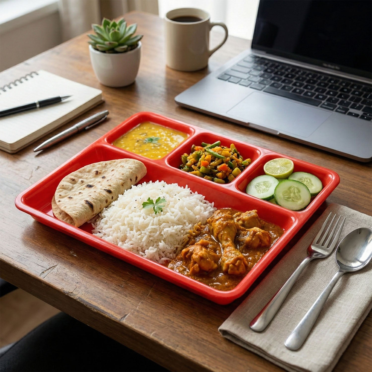 32  25 Cm Multipurpose Compartment Serving Tray (1 Pc)