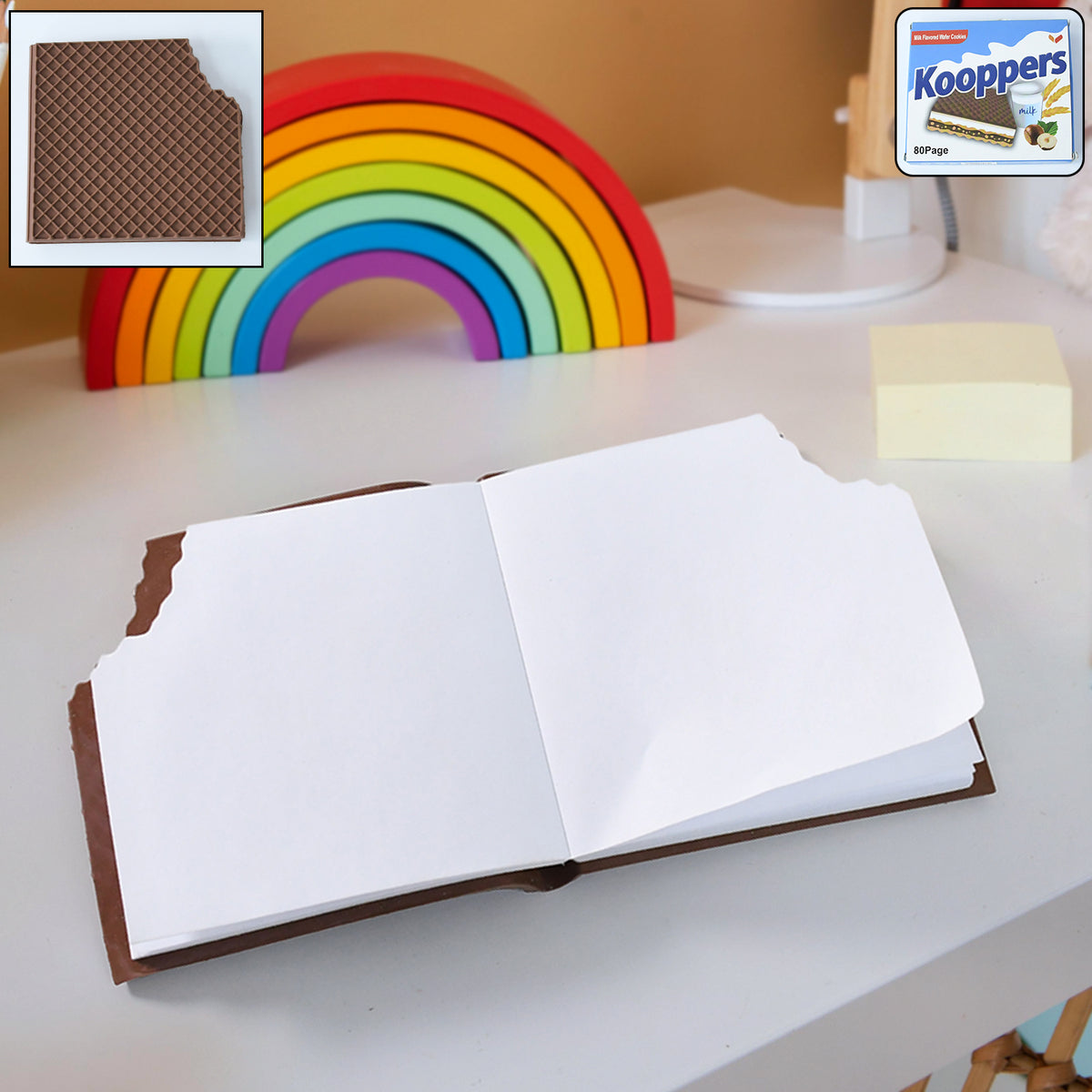 4359 Chocolate Dairy Notebooks Original Chocolate Smell  Writing Practice Book Early Learning Copybook Premium Chocolate Book ( 1pc Book )