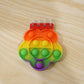 Rainbow Push Bubble Pop It Diary Fidget Notebook For Kids Silicone (1 Pc)