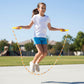 Yellow  White Beaded Skipping Jump Rope (1 Set)