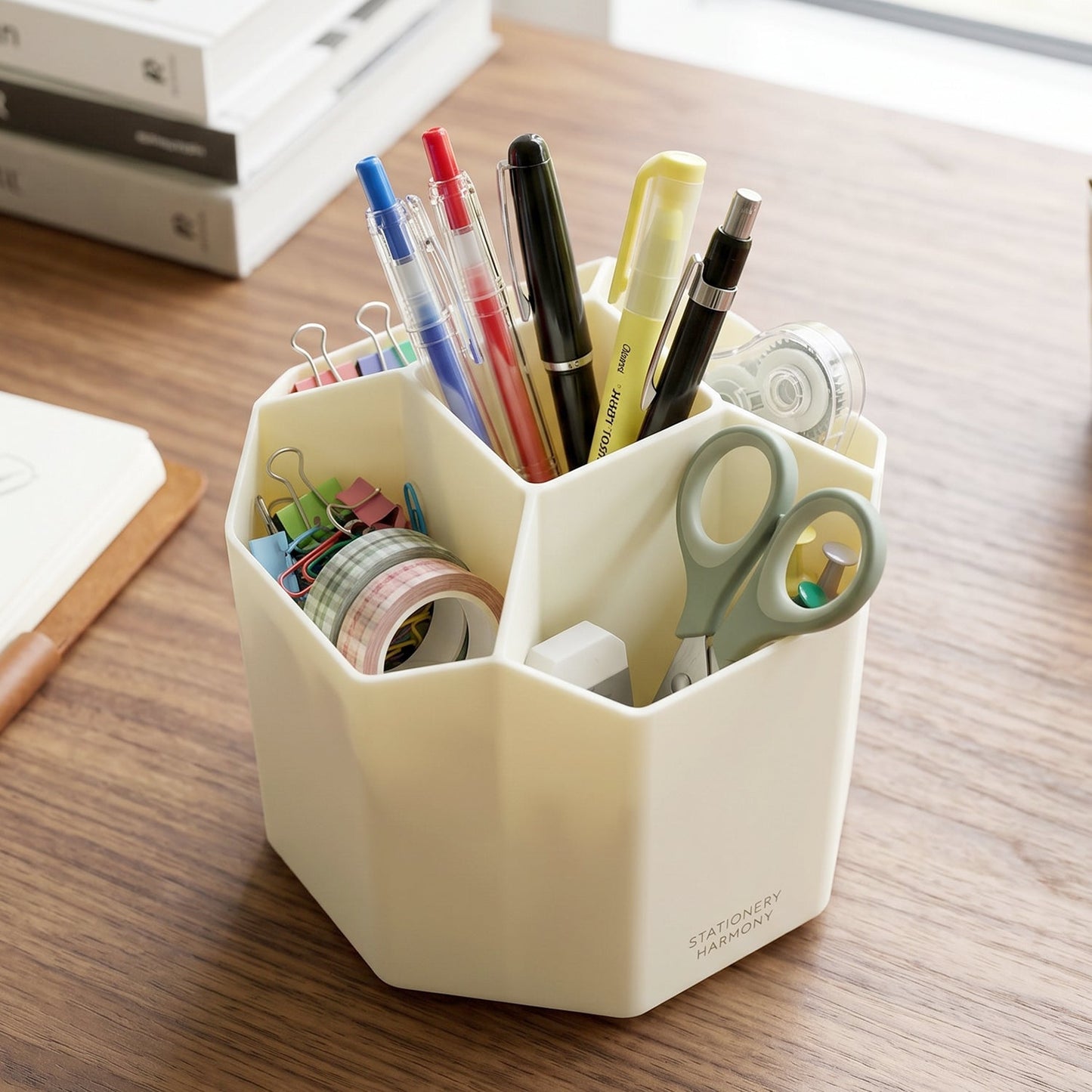 360 Degree Rotating Desk Organizer  Keep Your Workspace Tidy