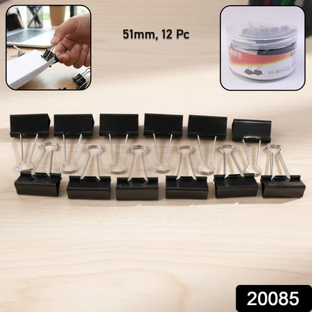 51 Mm Large Binder Clips (12 Pc Set)