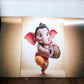 Ganesha 3 Panel Mdf Wall Frame Home Decor Religious Art 16.5x12in (1 Pc)