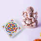 Handicraft Meenakari Wooden Chowki Puja Bajot For Home  Office Decor For Puja Multicolour (1 Pc Set)