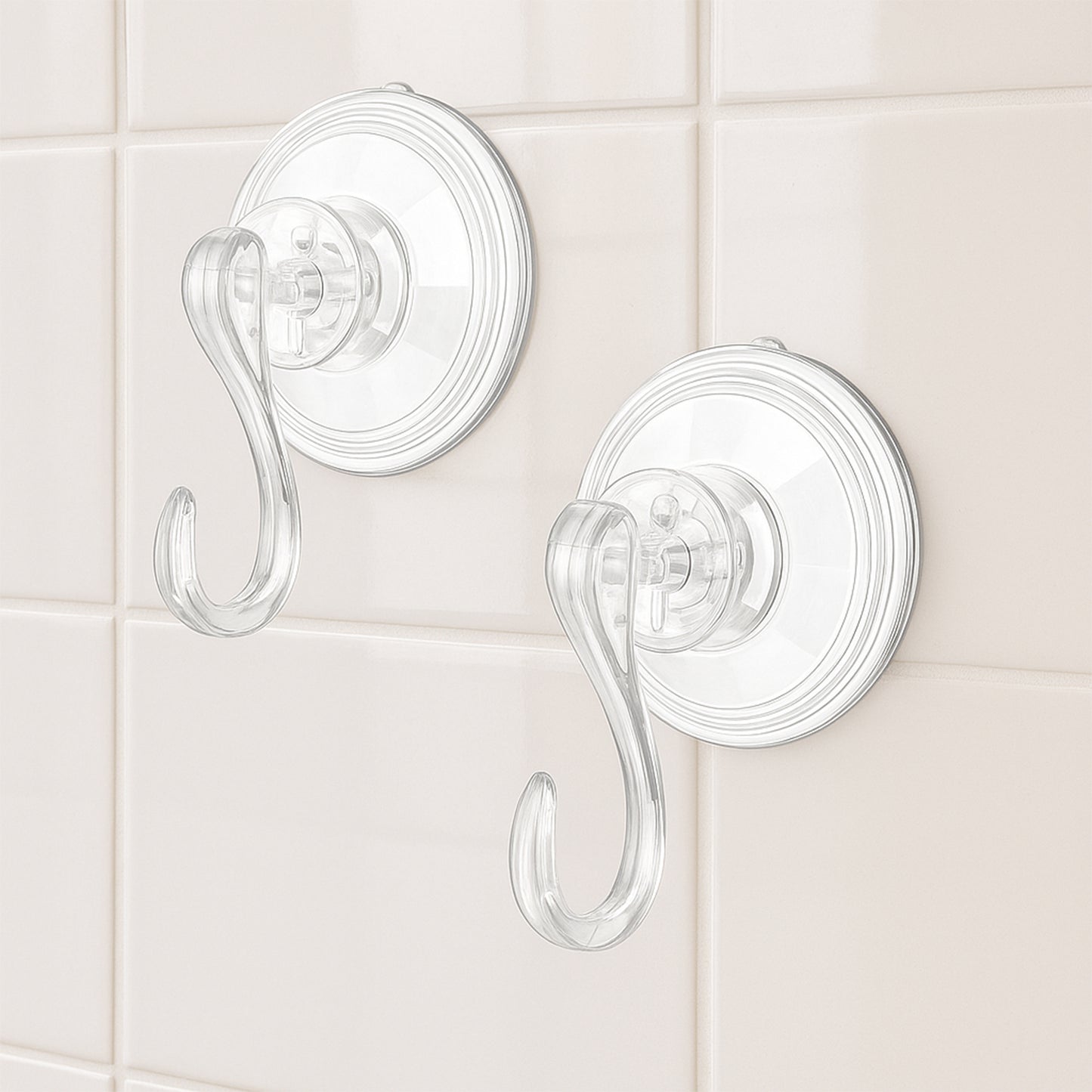 Plastic Suction Cup Hooks (10 Pcs Set)
