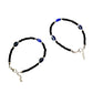 Adjustable Black Bead Evil Eye Protection Bracelet Set (2 Pc)