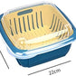 2355 Double Layer Food Drainer Washing Basket With Collapsible Strainers Colander
