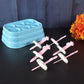 6 Cavity Popsicle Molds Plastic Giraffe Shape Ice Moulds (1 Pc)