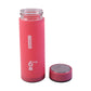 Premium Glass Water Bottle With Silicone Sleeve And Leak Proof Cap 400ml (1 Pc)