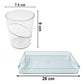Premium Glass Serving Set (6 Glass With 1 Tray)