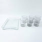 Glass Tumblers with Tray