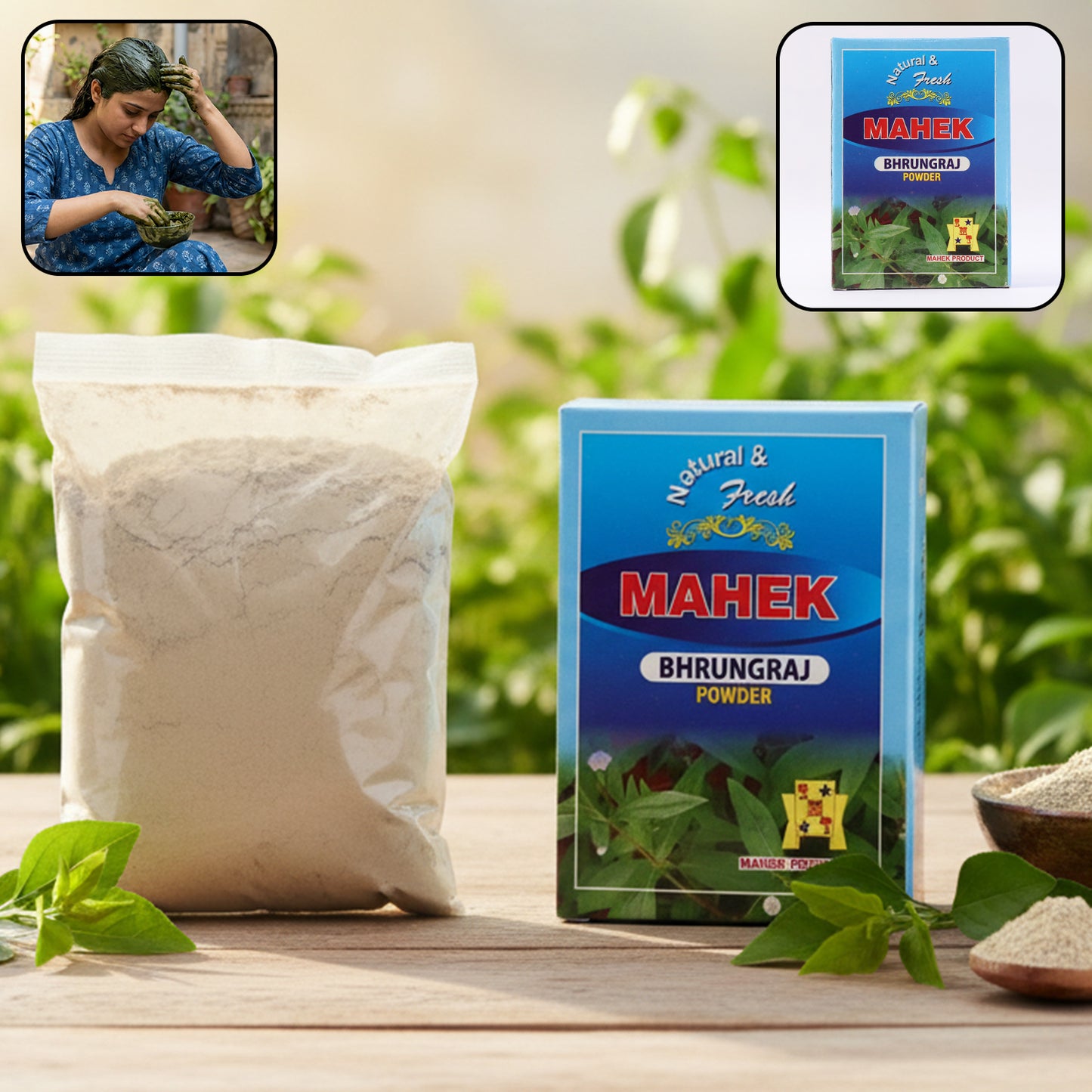Natural Bhringraj Powder For Traditional Hair Care  80 Gm