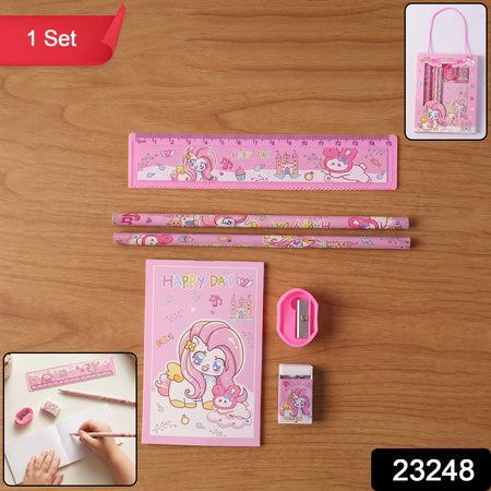 Cartoon Stationery Gift Set - Cute Unicorn Design