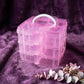 3-Tier Transparent Craft Storage Box with 18 Adjustable Compartments