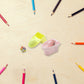 4556 Toilet Pencil Sharpener Plastic Pencil Sharpener Novelty Pencil Sharpener Cute Cartoon Stationery Gift Small Toilet Shaped Sharpener With Eraser Wheel For School Kids (2 Pc Set)