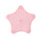 Baby Pink Silicone Star Shaped Sink Filter Bathroom Hair Catcher Drain Strainers For Basin