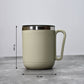 8137 Ganesh Premium Stainless Steel Coffee Mug With Heat Resistant Mug Lid. Approx 400ml Mug.