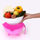 2214 Multifunctional Vegetable Fruits Cutter Shredder With Rotating Drain Basket