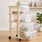 4-tier Plastic Storage Trolley With Wheels Rolling Drawer Organizer Cart (1 Pc)
