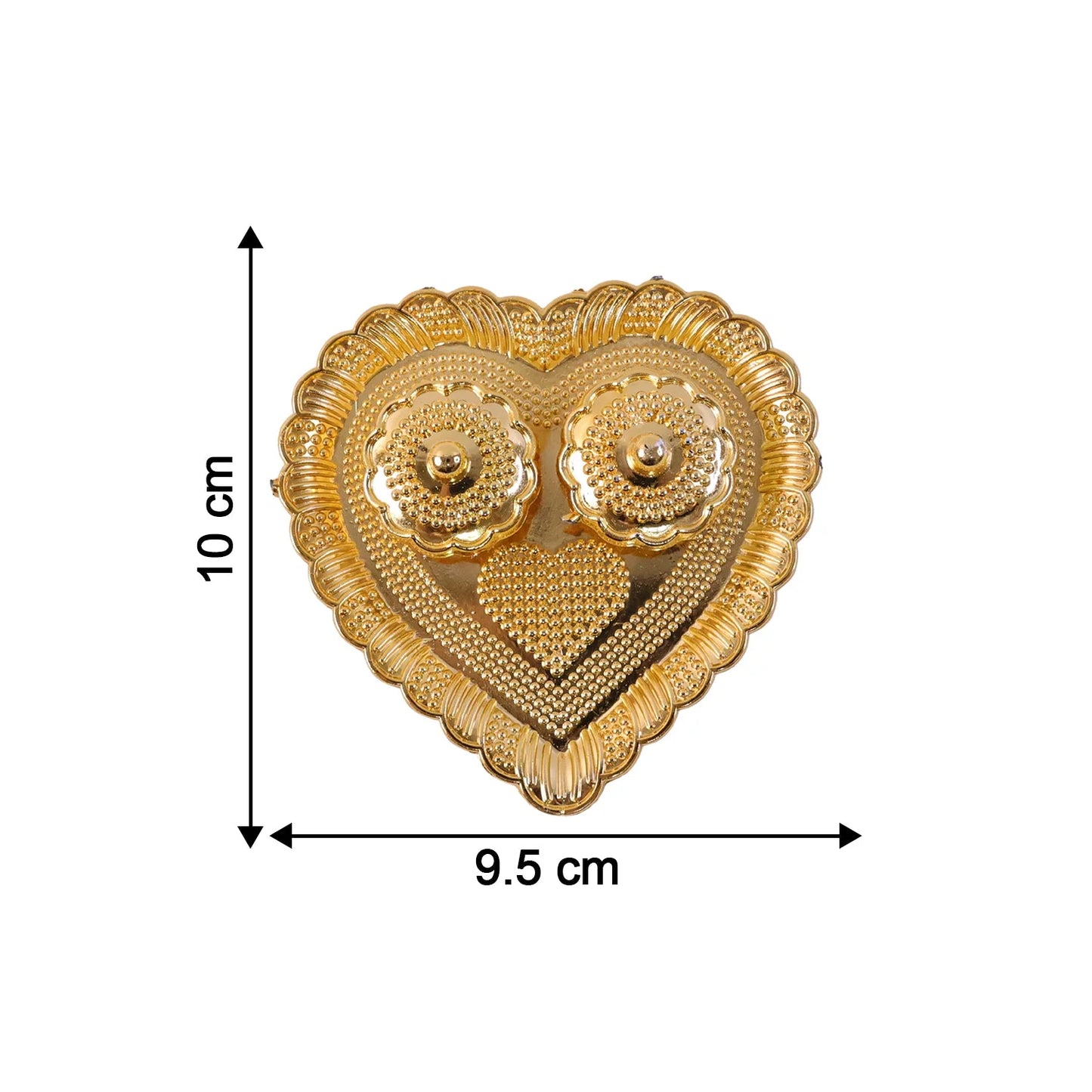 Heart Shaped Kankavati Kumkum Holder For Puja And Tilak Rituals (1 Pc)