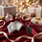 Black silver metal keychain gift