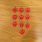 Cute Smiley Heart Shape Bag Charm Keychain Set (10 Pc)