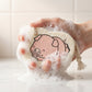 Cartoon Printed Bath Scrubber Sponge with Hanging Rope (1 Pc)