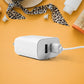 Iball Dual Usb Wall Charger 5v3.1a  High-speed Dual Port Fast Charging Adapte (1 Pc)