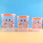 Square 3 Pcs Floral Printed Airtight Storage Container Set  Approx 2.8 Ltr 4.5 Ltr 6.9 Ltr (3 Pcs Set)
