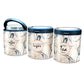 Multipurpose Plastic Tea Coffee Sugar Storage Container (3 Pc Set)