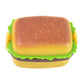 Plastic Burger Shape Small Size Double Hole Sharpener With Eraser (1 Set)