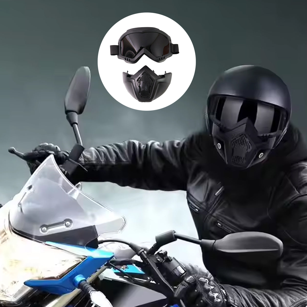 Motorcycle Goggles Off-road Helmet Goggles Windproof Glasses Goggles Mask (1 Pc)