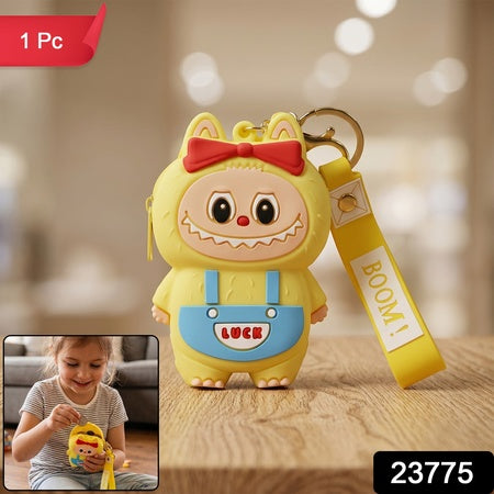 Cute Cartoon Monster Silicone Coin Purse  Playful  Compact