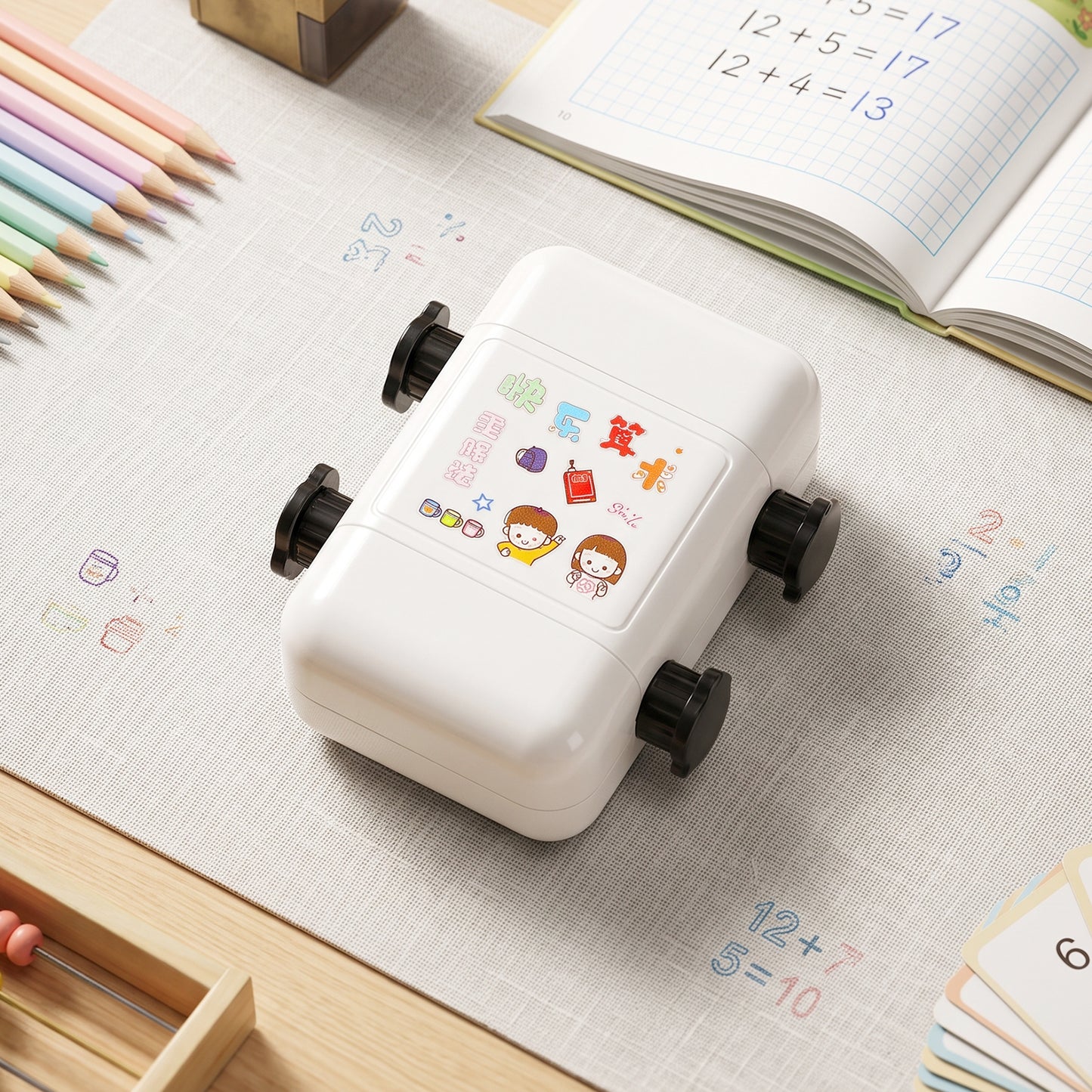 Digital Teaching Roller Stamp For Kids Math Practice And Learning Activity (1 Pc)