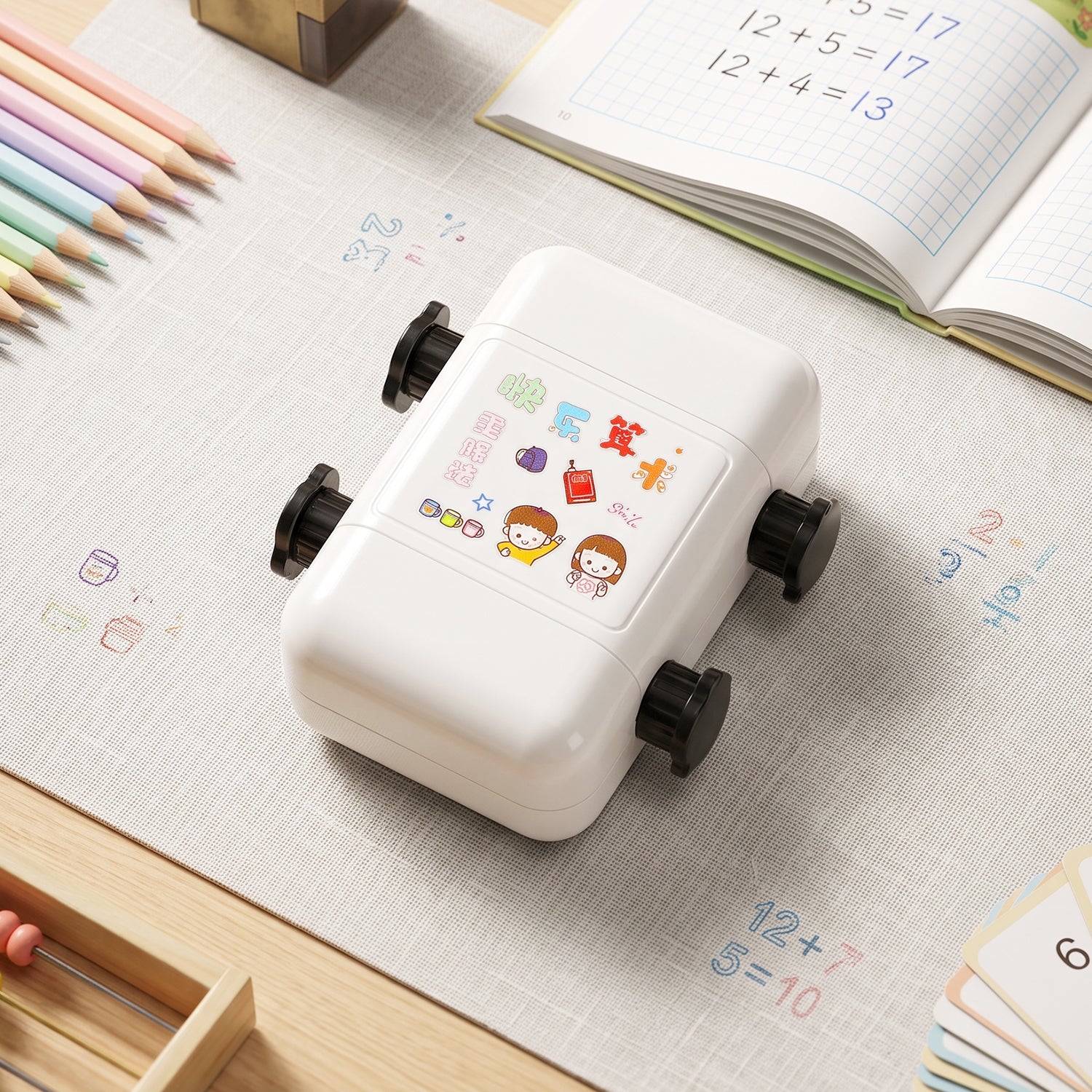 Digital Teaching Roller Stamp For Kids Math Practice And Learning Activity (1 Pc)