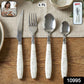 Stainless Steel Cutlery Set With Marble Design Handle (4 Pc  Set)