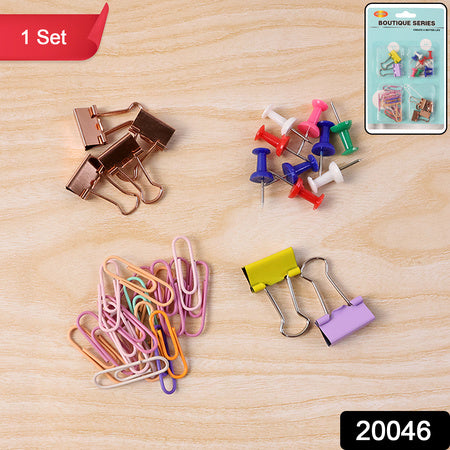 Office Stationery Clips And Pins Combo 1 Set