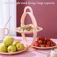 3-layer Foldable Multi-purpose Snack Fruit  Dessert Serving Stand (1 Pc)